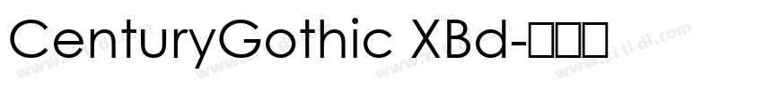 CenturyGothic XBd字体转换